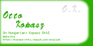 otto kopasz business card